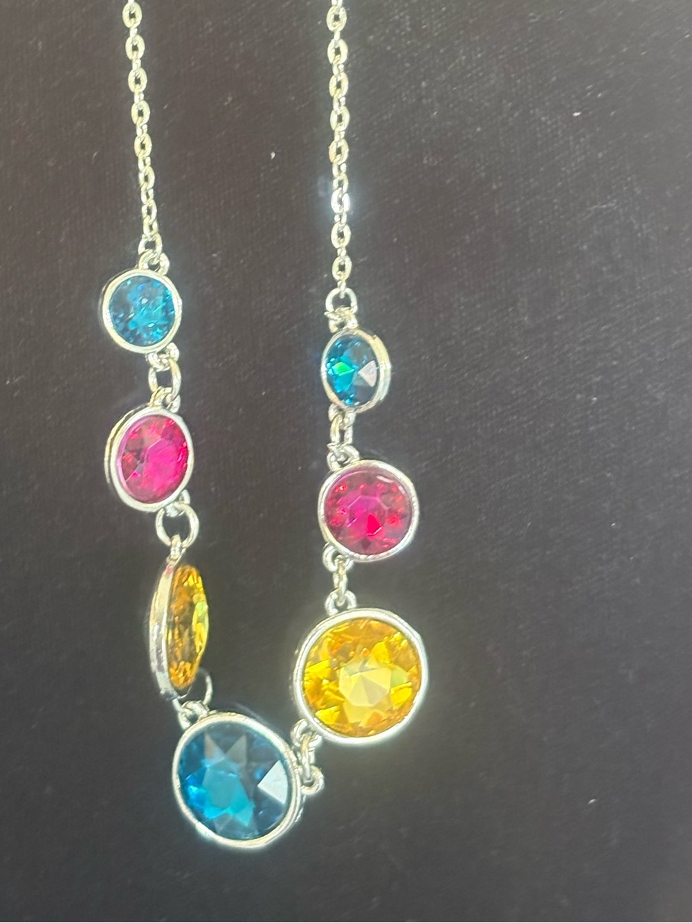 Multicolor Crystal Pendant Necklace - Women Jewelry
